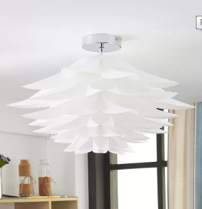 Plafonnier floral Rimon en blanc