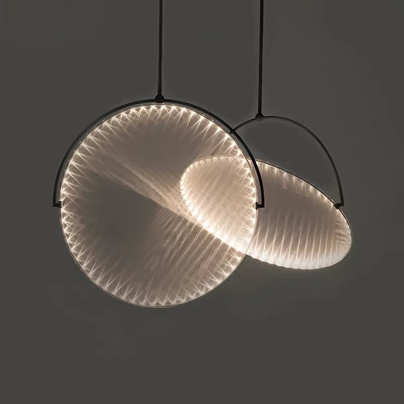 Nordic modern minimalist chandelier with fabric decorative lamps