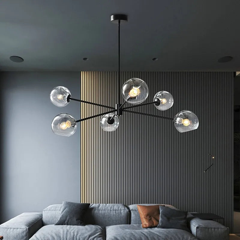 Nordic minimalist LED molecular chandelier for interior decoration