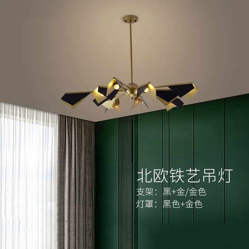 Creative Luxury Lighting Nordic Style Wrought Iron Chandelier