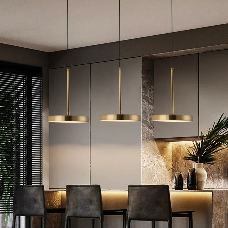 Nordic simple acrylic LED chandelier for restaurant and café