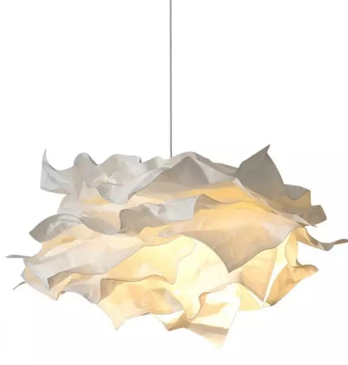 White floral cloud paper suspension
