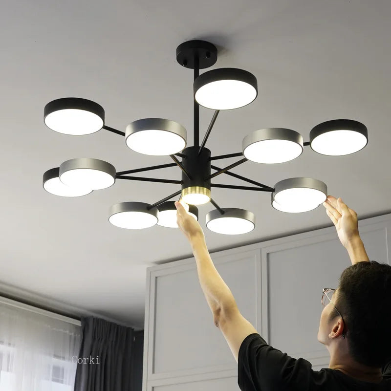 Modern LED chandelier for decorative home interior