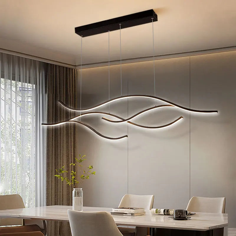 Modern Minimalist Chandelier with Remote Control for Indoor Use