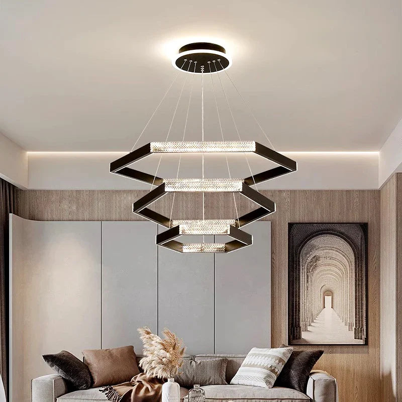 Simple modern LED pendant light for interior lighting