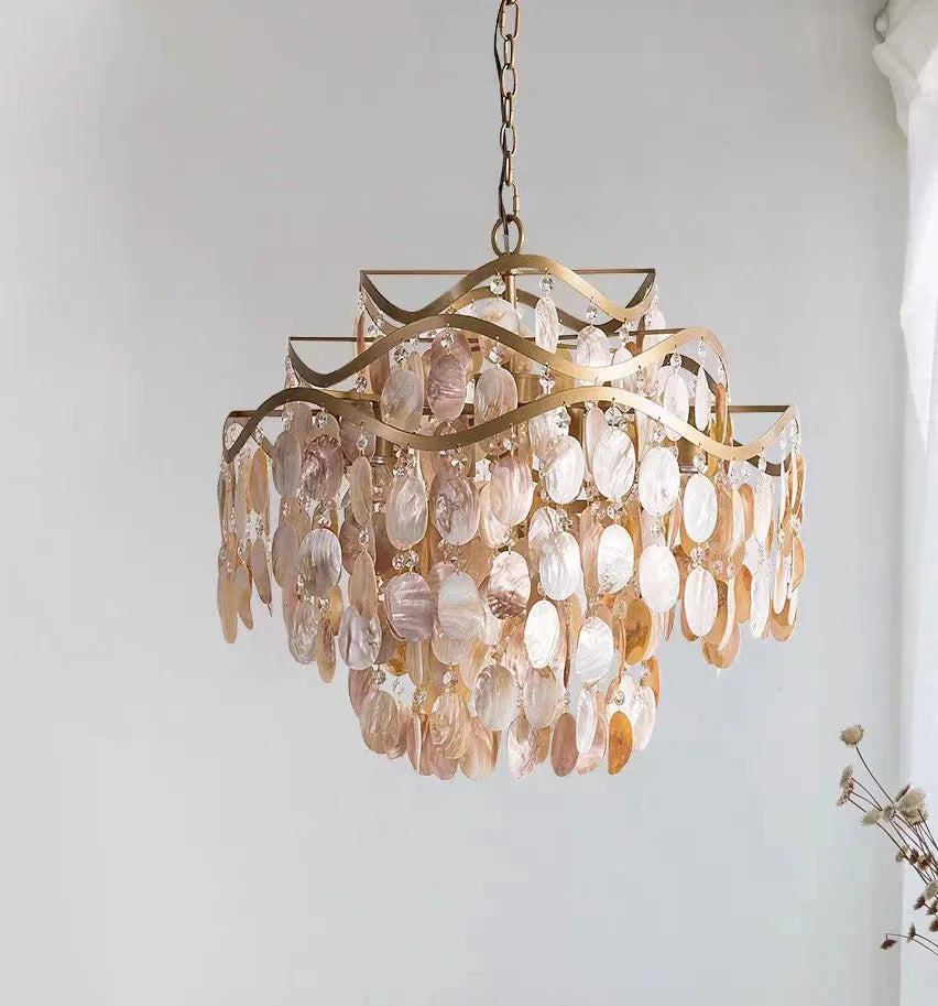 American style conch shell LED chandelier