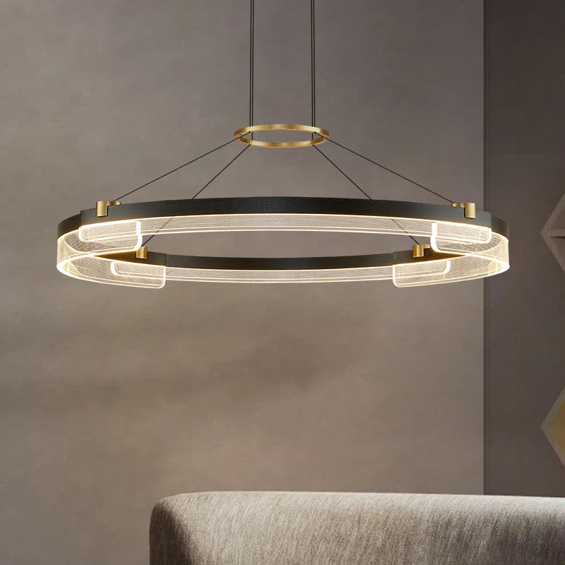 Modern minimalist Nordic Zen LED chandelier for tea room