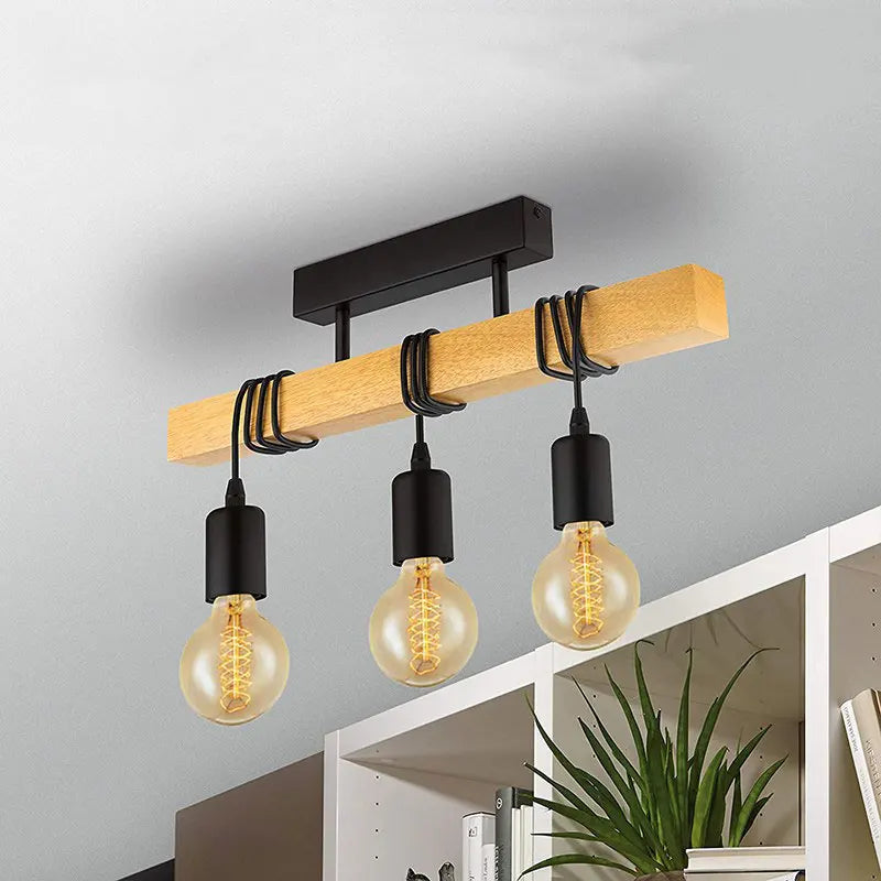 Creative solid wood modern chandelier pendant light for restaurant