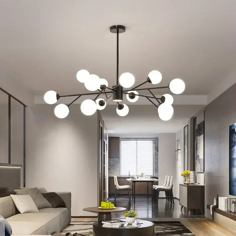 Nordic LED Chandelier with Glass Ball for Pendant Lights