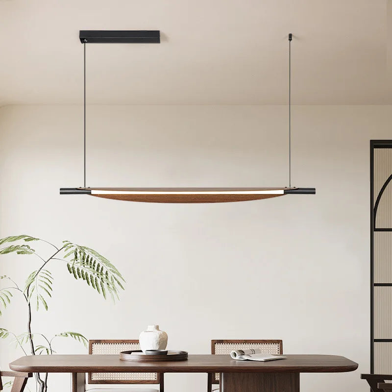 Minimalist metal chandelier with 3 adjustable wires for bar