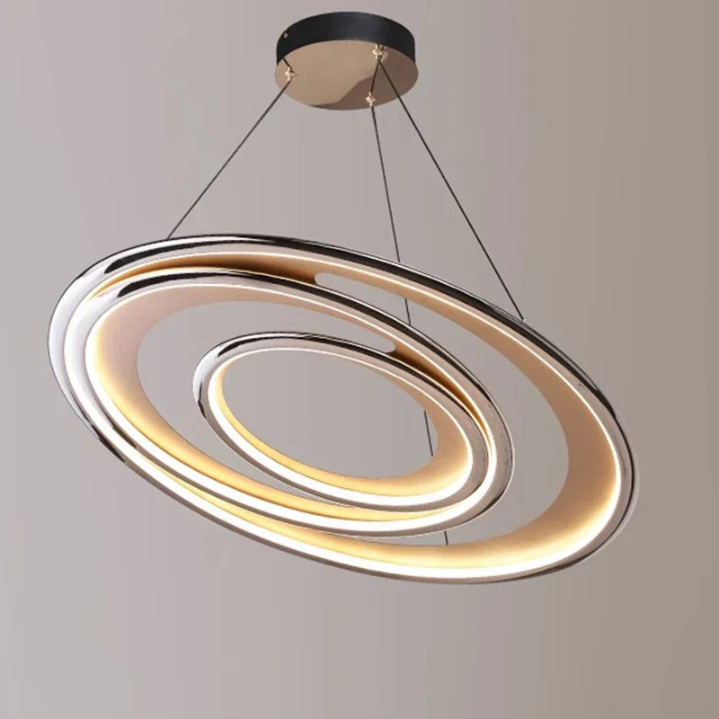 Modern round LED chandelier for luxurious suspended interior style
