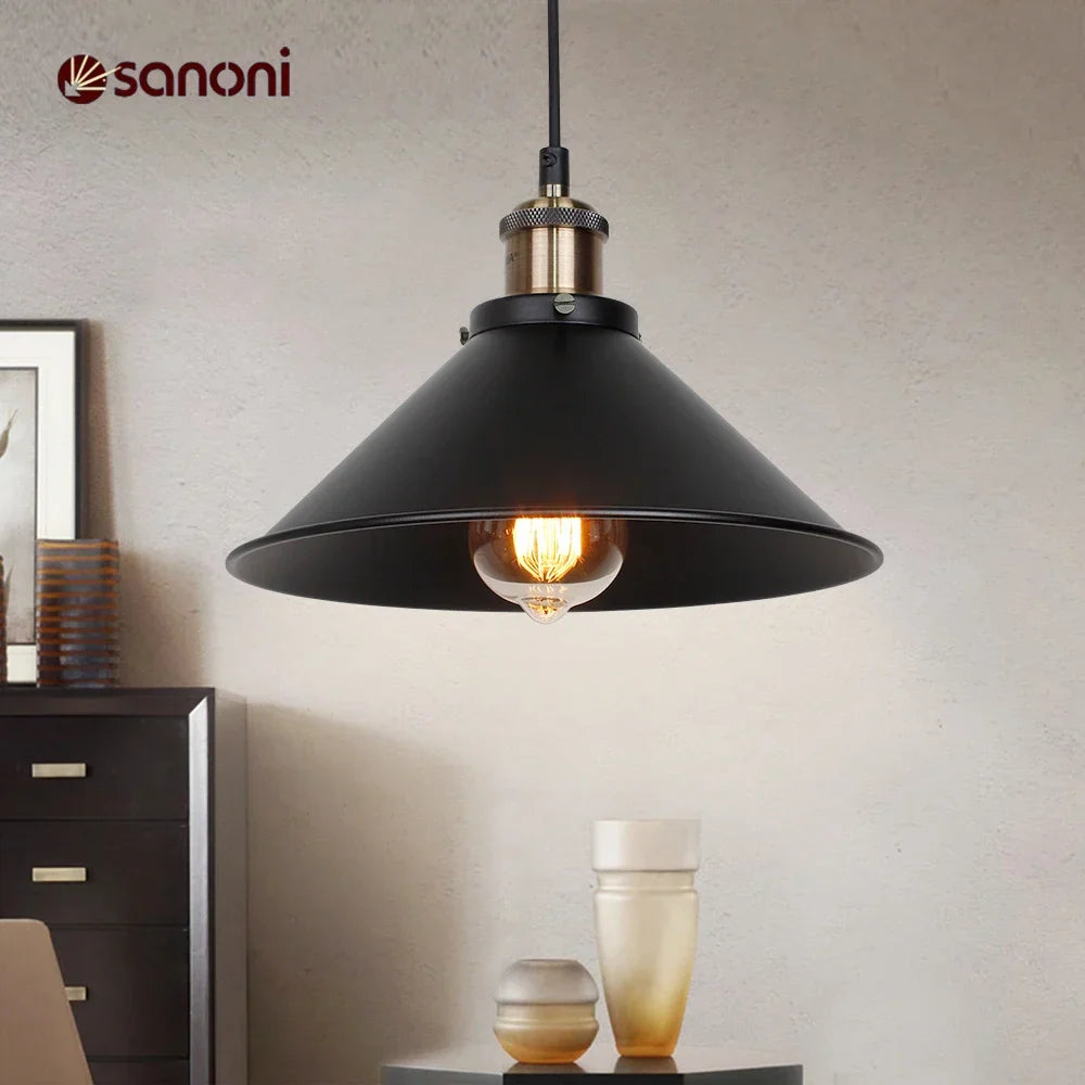 Suspension Loft noir industriel élégant