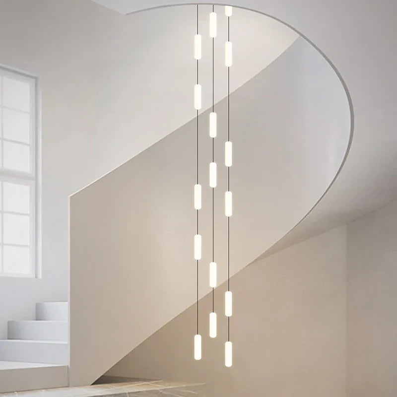 Nordic LED chandelier for duplex stairs, penthouse, villa