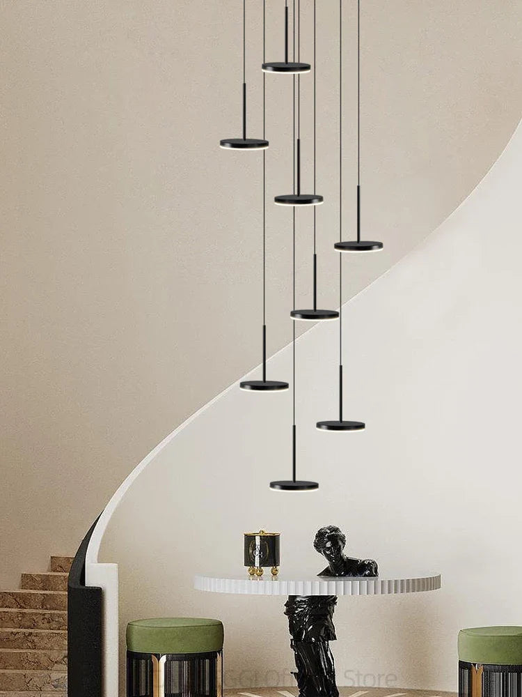 Modern Nordic Design Suspended LED Circular Chandelier
