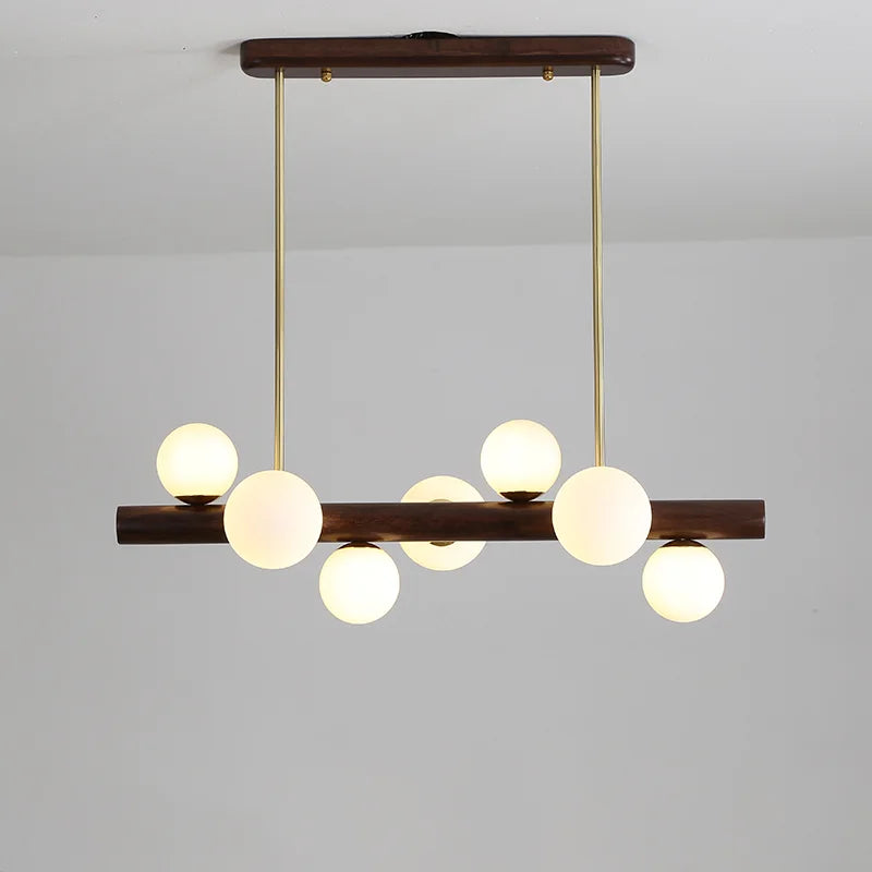 modern chandelier rubber wood walnut simple style minimalist decoration