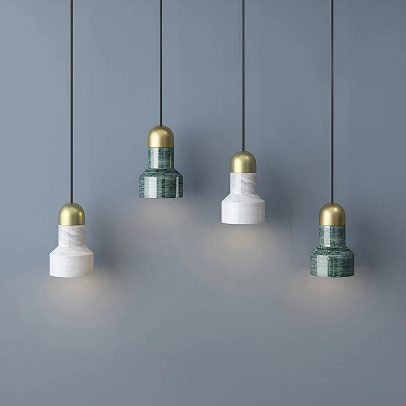 Nordic retro luxury marble LED chandelier