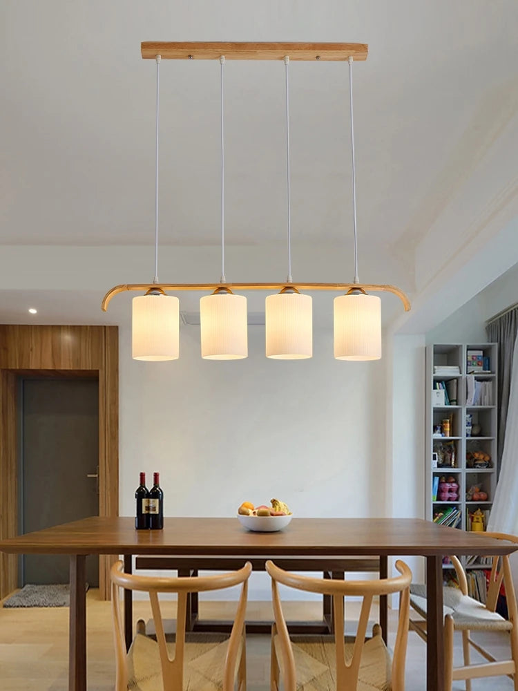 Minimalist Wooden LED Pendant Light Modern Decoration