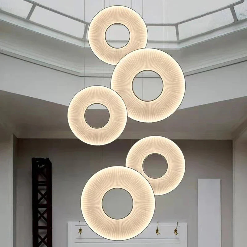 iris led modern fabric chandelier for hotel decoration