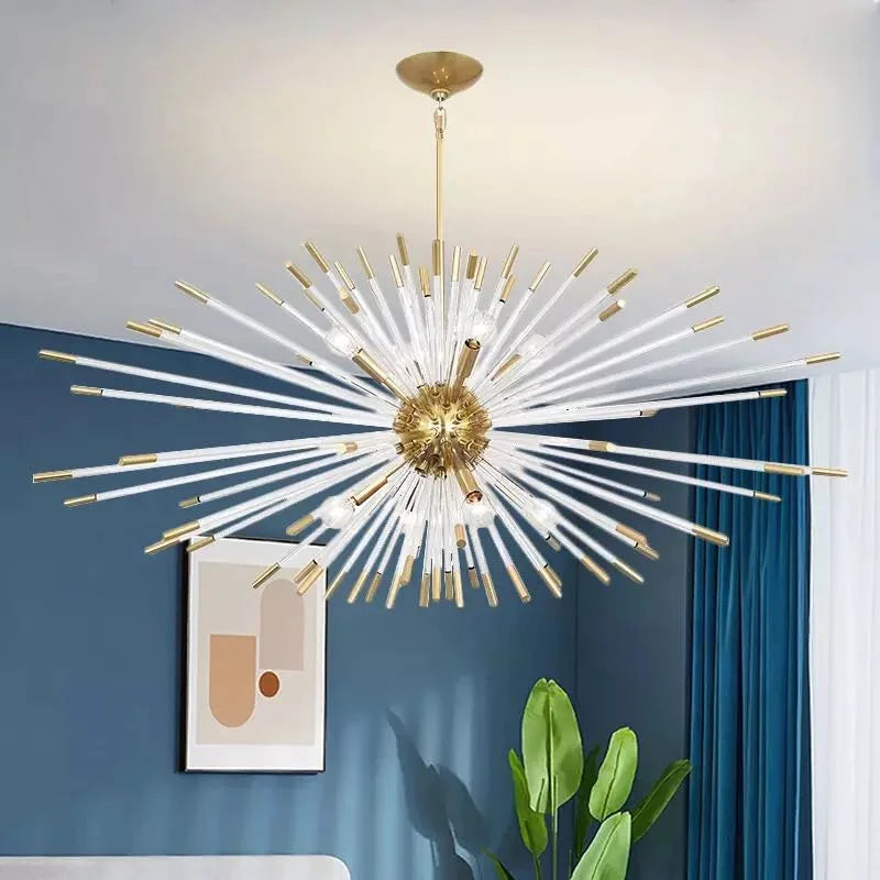 Luxury chandelier 	 dandelion crystal LED pendant design