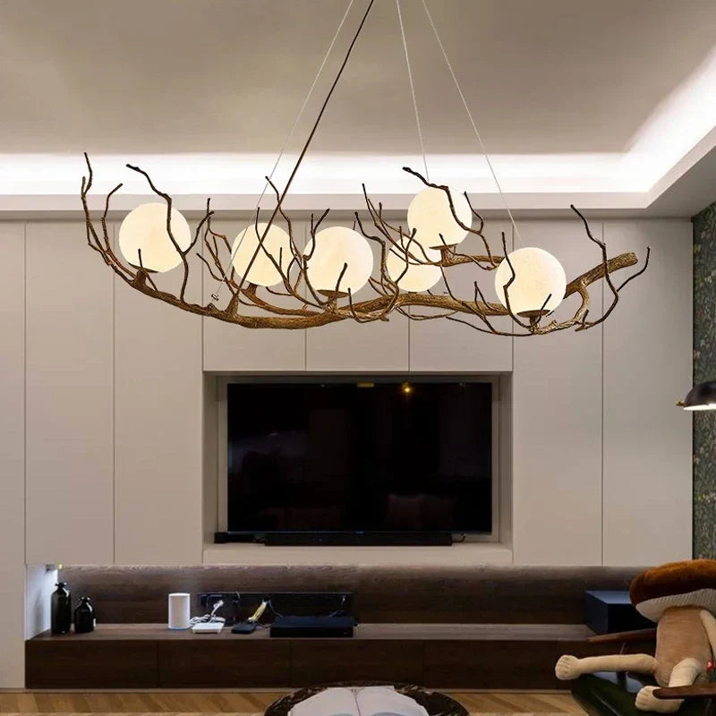 Lustre Vintage LED Bois Naturel