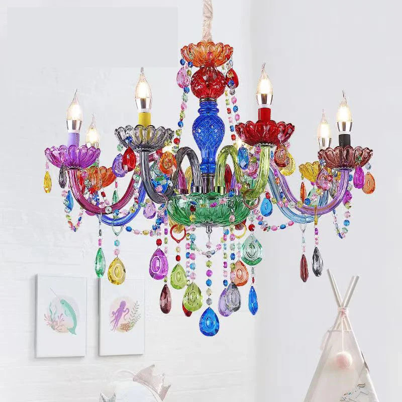 crystal chandelier for children, candle art style