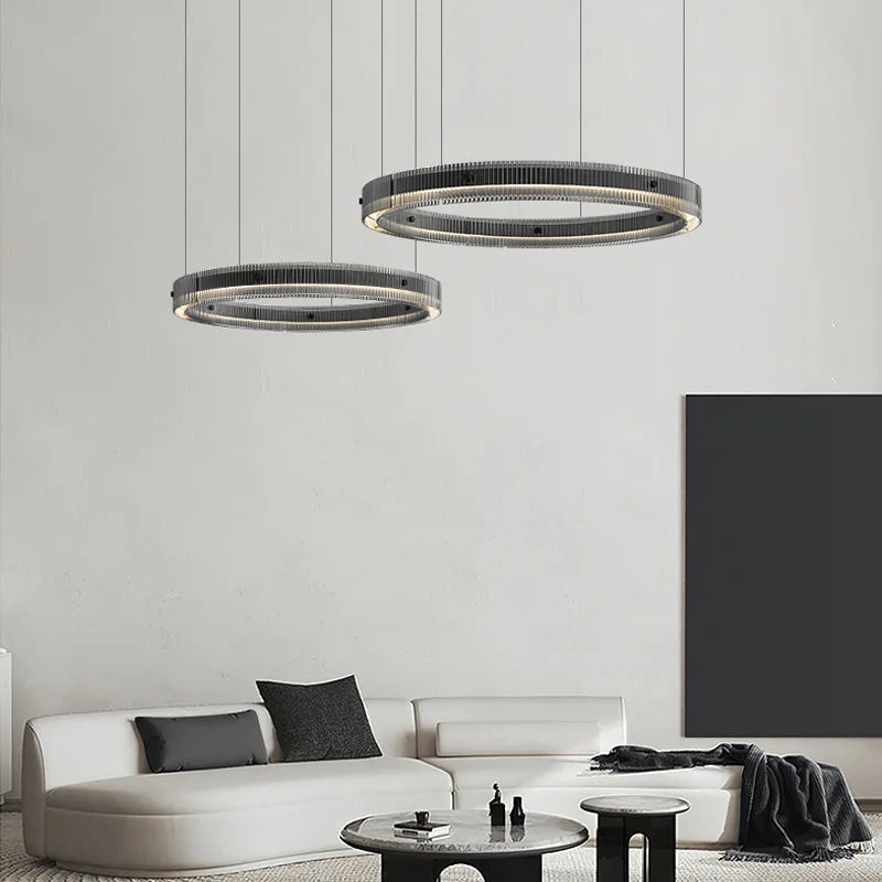 Modern Nordic luxury LED glass chandelier