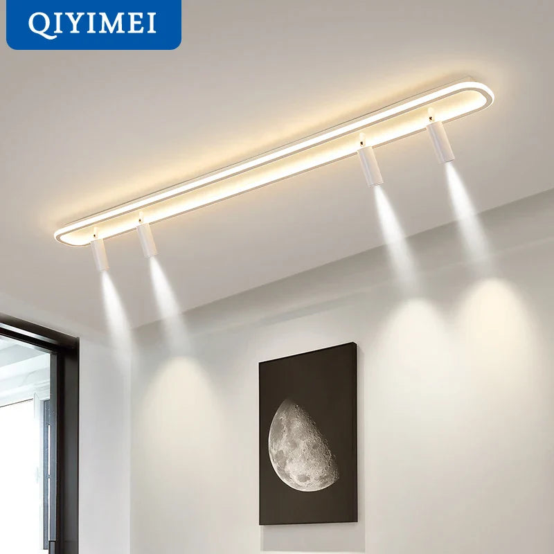 Modern LED Chandelier for Indoor Lighting Long Dimming