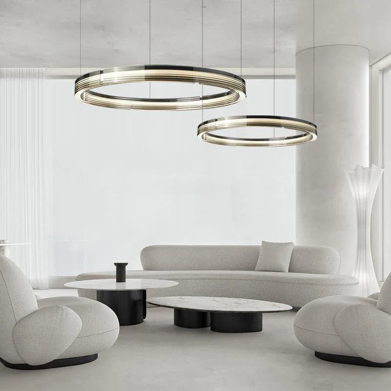 modern chandelier LED circular design decorative pendant lamps