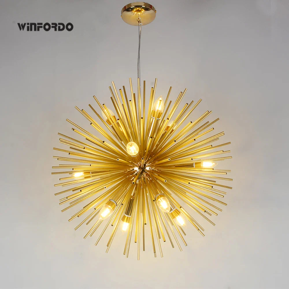 Winfordo Dandelion Sputnik Aluminium LED Nordic Chandelier Lighting