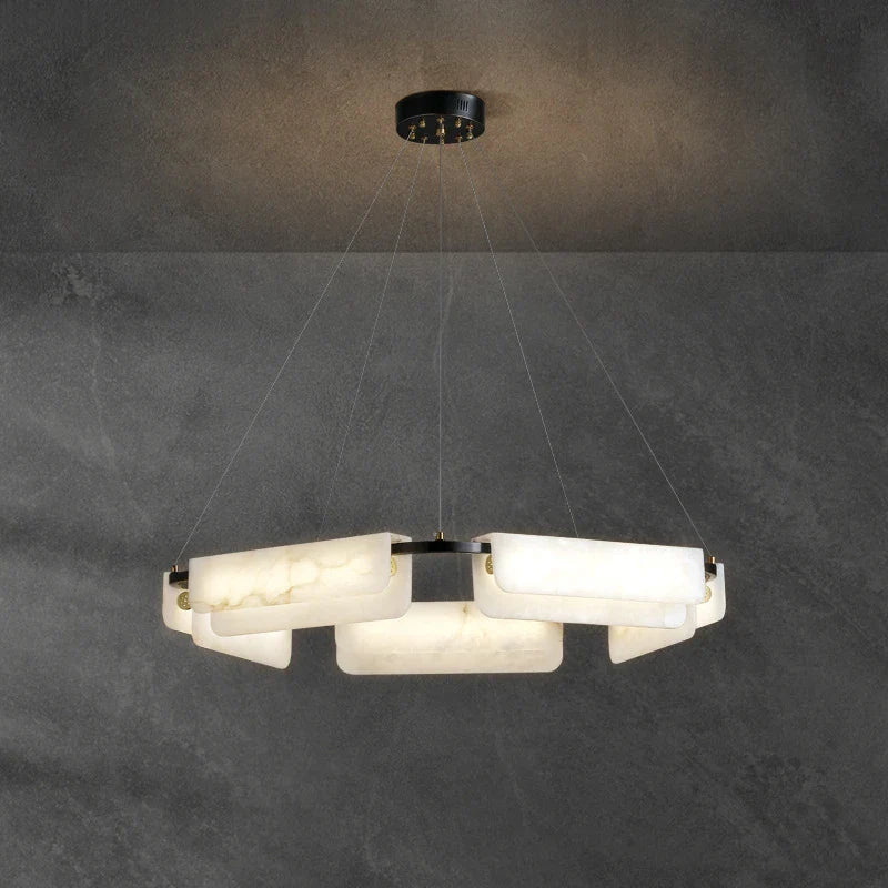 Nordic LED Marble Chandelier for Modern Decor
