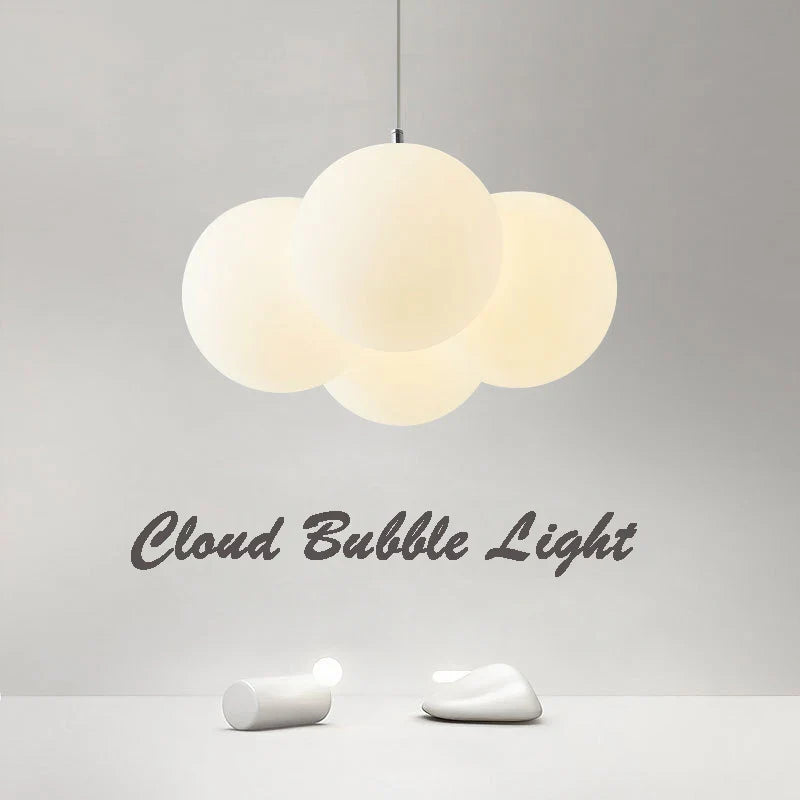 Nordic LED Cloud Chandelier 4/8 Heads Bubble Lights