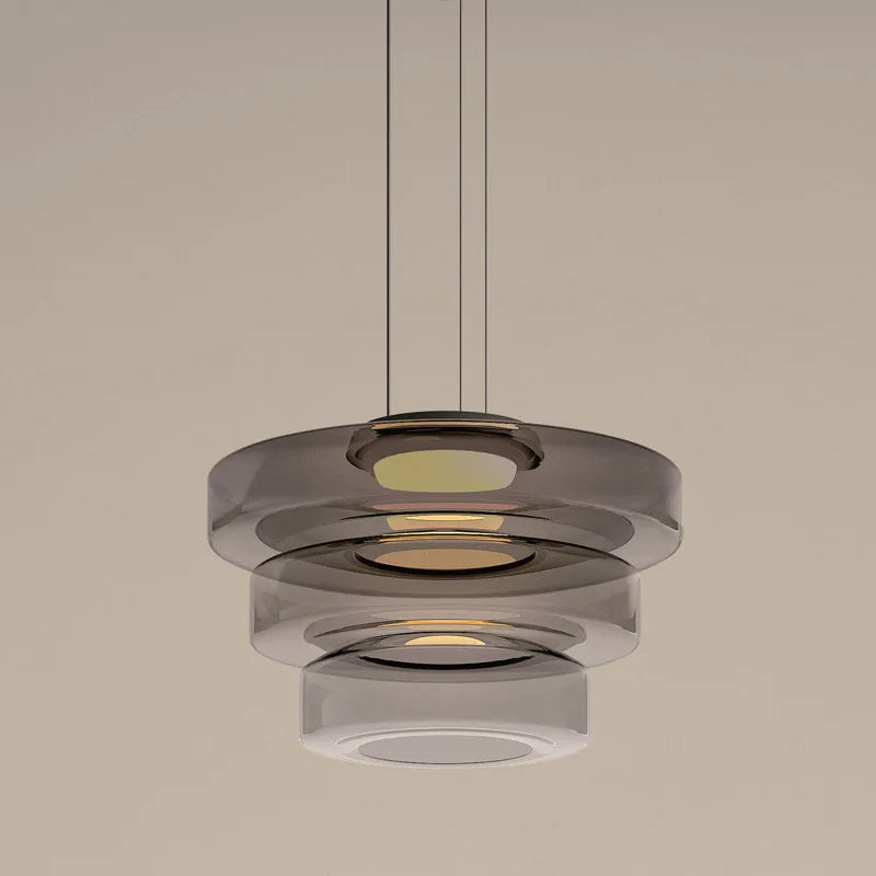 Minimalist LED glass chandelier creative Italian decoration