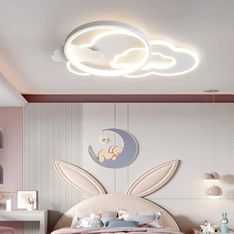 lustre led nuage moderne pour chambre d'enfant