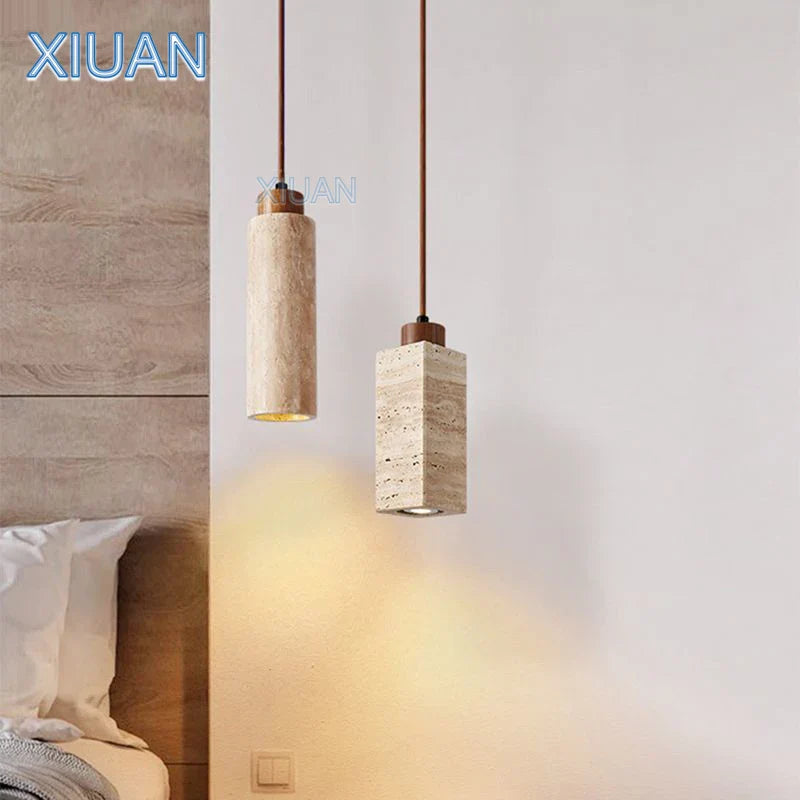 wabi-sabi cave stone LED chandelier