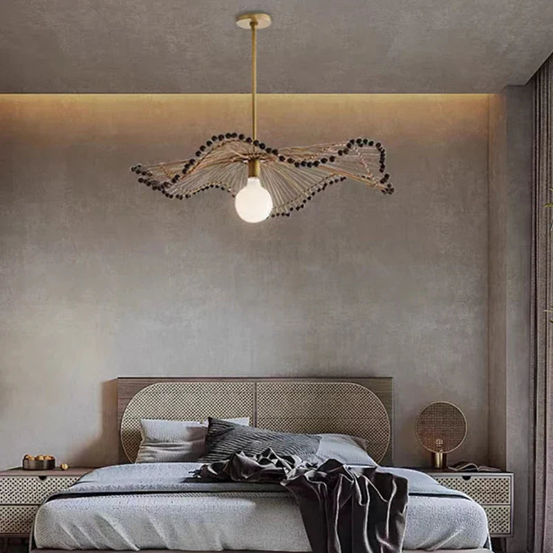 Art Deco hemp rope chandelier for boutiques and restaurants