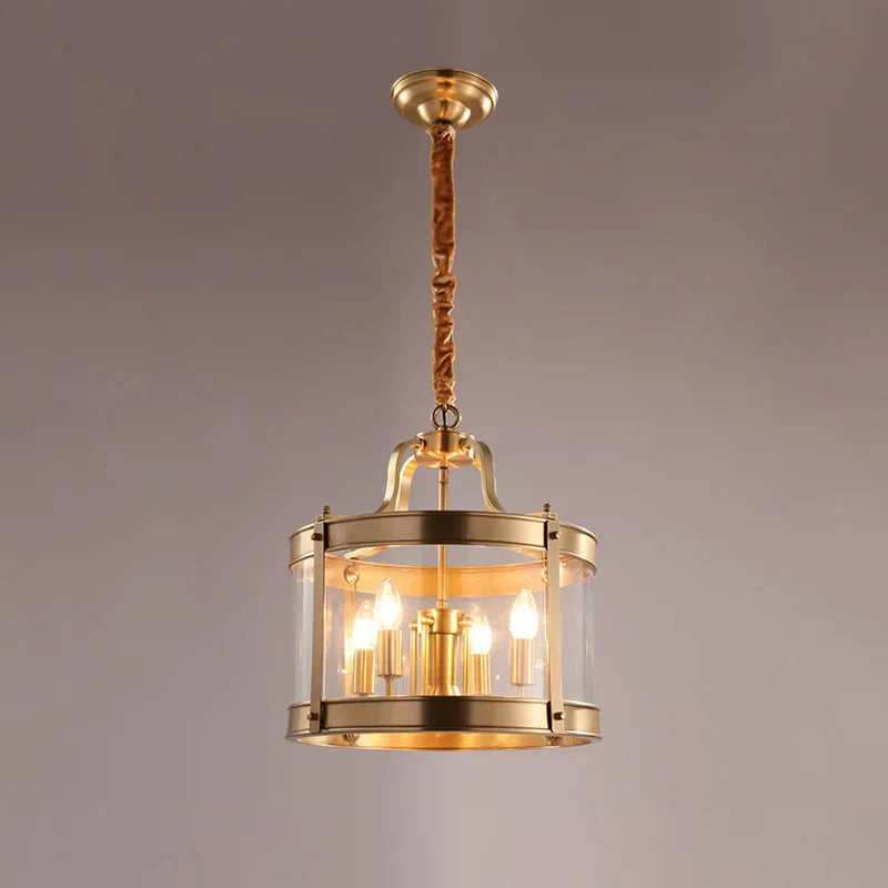 Luxury European-style modern copper chandelier for interiors