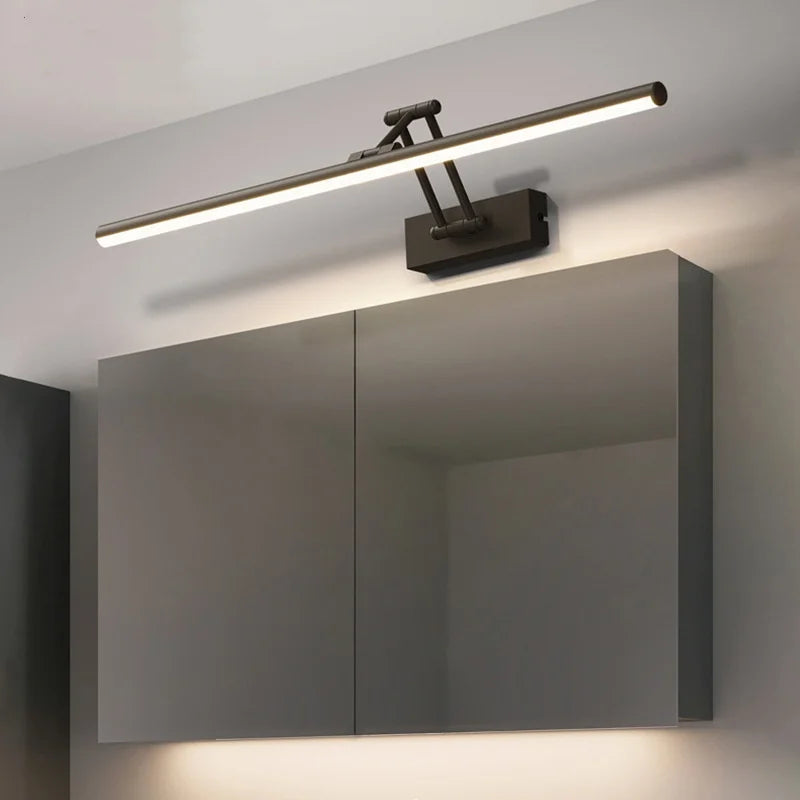 Edge Applique Murale Linéaire Réglable Simple, Métal/Acrylique, Noir/Blanc, Chambre