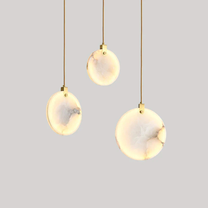 Modern creative LED imitation luxury marble chandelier