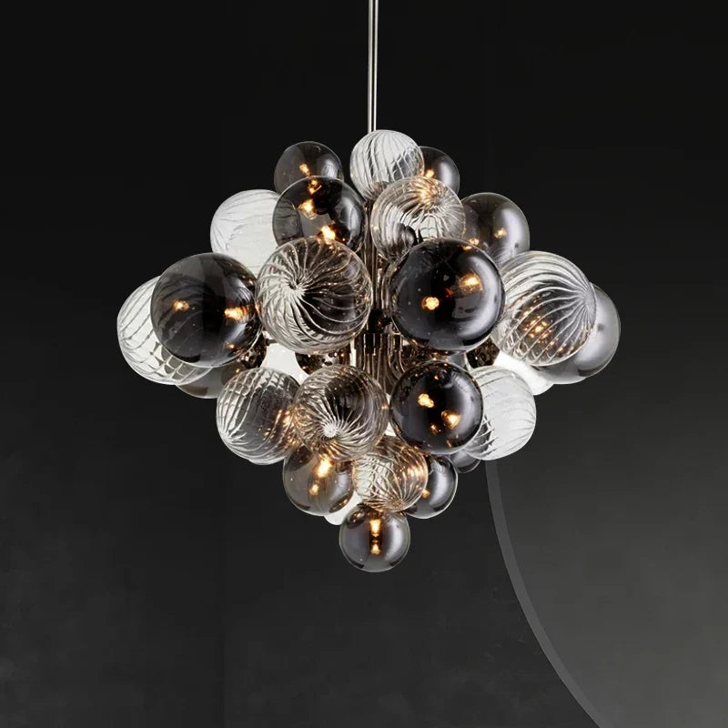 Creative Nordic Iron and Glass Bubble Chandelier Luxurious