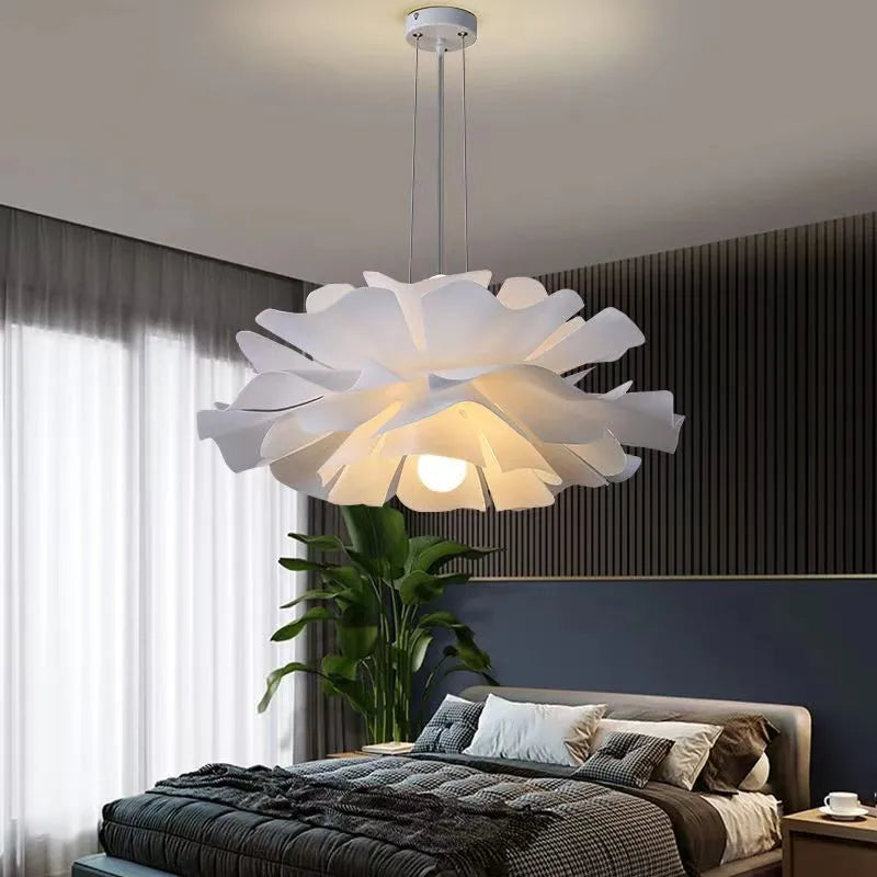 Nordique chambre fleur lustre créatif mode fille chambre lampe moderne simple salle à manger salon décoration lustre