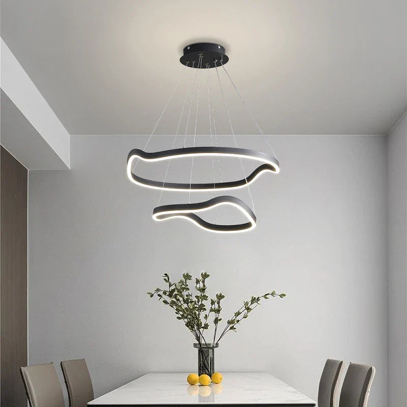 Distorted ring chandelier, panache design for interiors