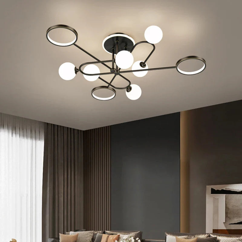 modern LED glass chandelier for