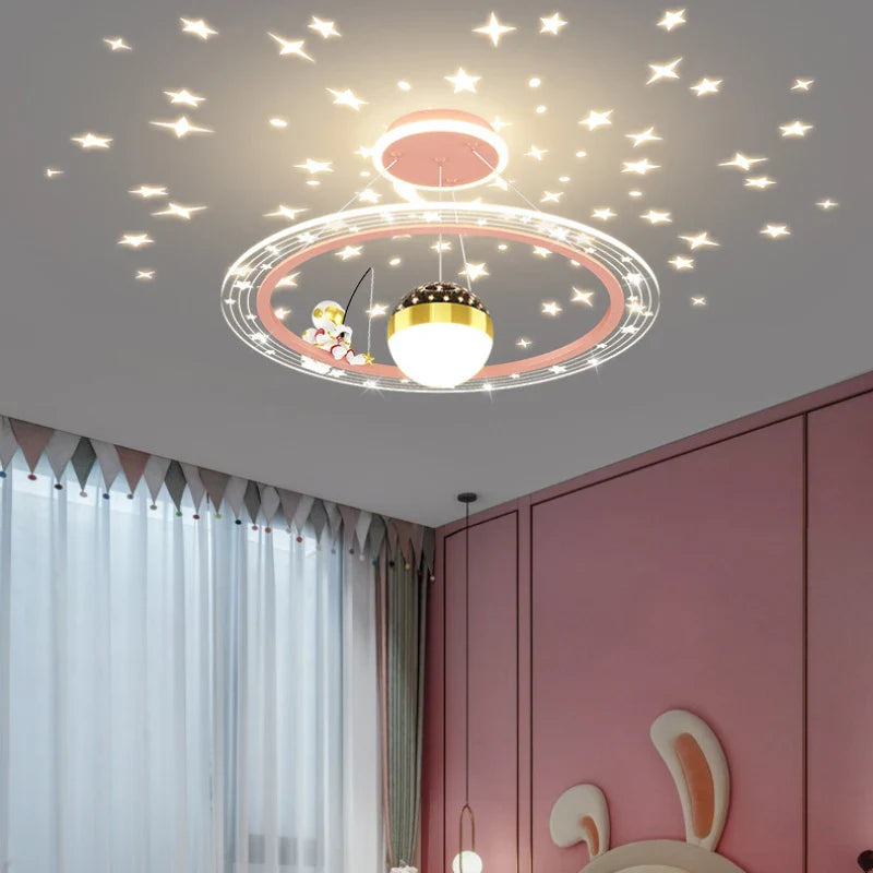 lustre astronaute décoration créative chambre enfants dessin animé