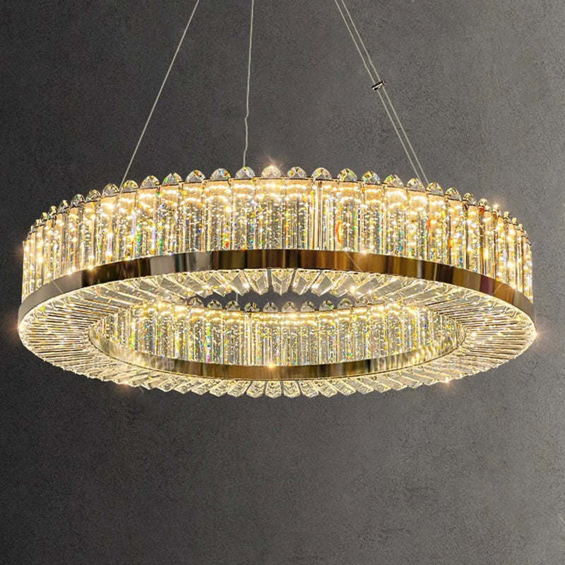 Modern Crystal Chandelier with Luxurious LED Pendant Lamps