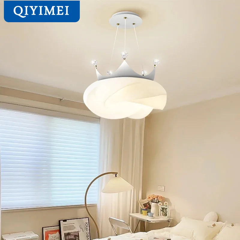 Modern LED crown-shaped chandelier for interior decoration