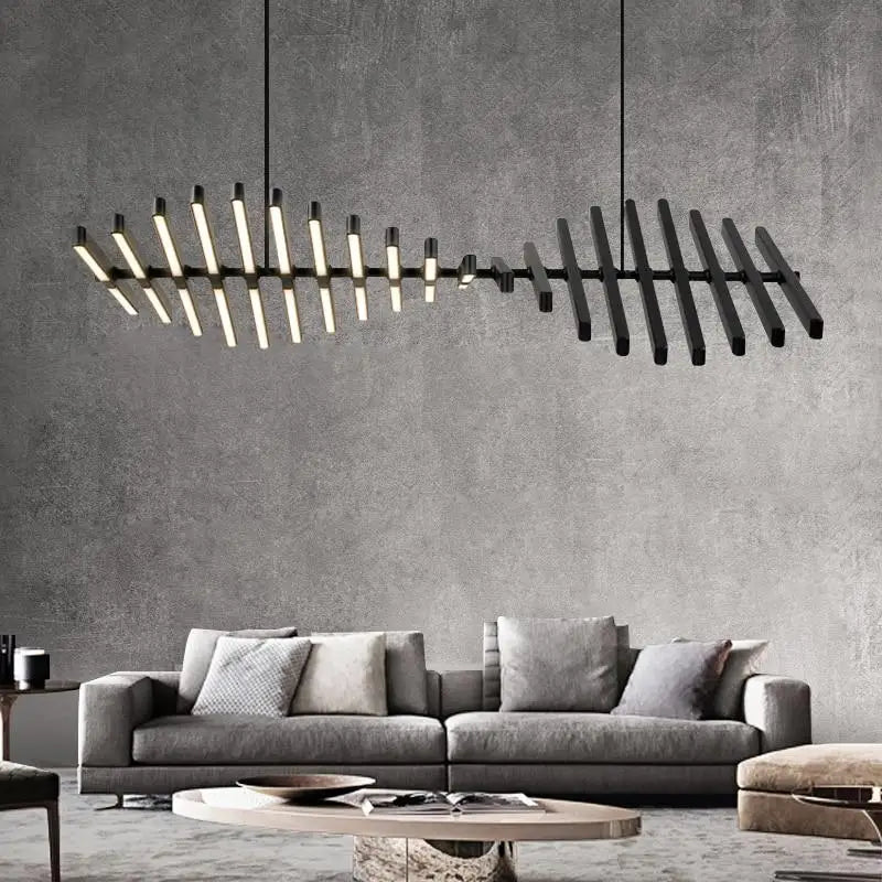 Nordic design minimalist modern linear chandelier