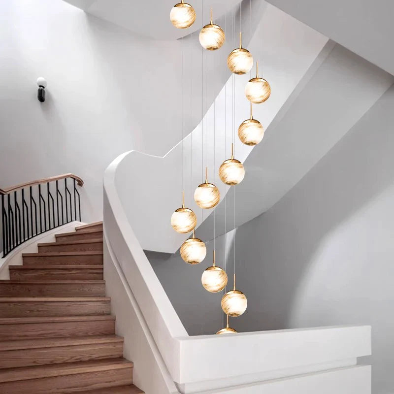 Lustre d'escalier moderne éclairage intérieur plafonnier pour salon éclairage intérieur