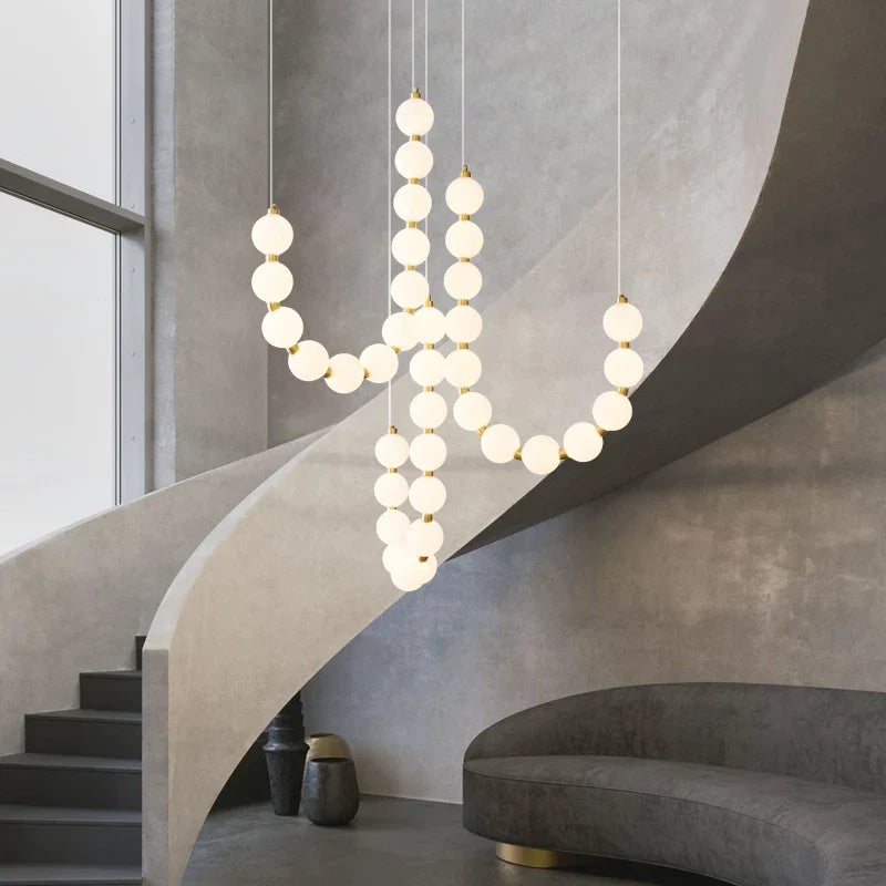 Modern French Copper Chandelier Design Bar Light Fashion Simple Duplex