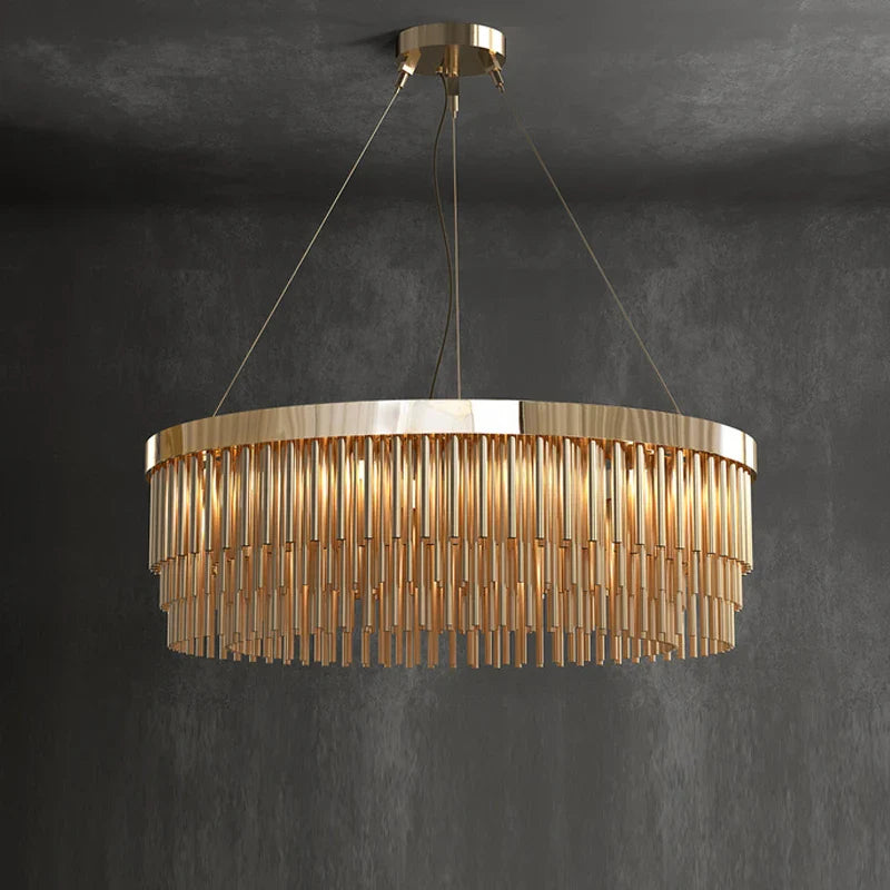 Nordic Postmodern Luxury Stainless Steel Chandelier
