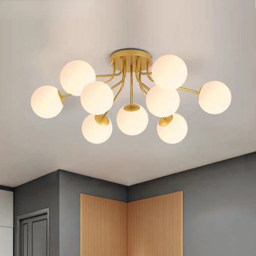 LED glass ball pendant light for direct sleep